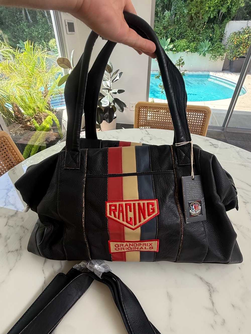 Grandprix Originals Vintage Leather Monza Duffel Bag -Size Big